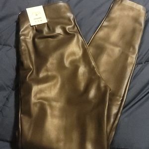 New Zara mid rise faux leather leggings